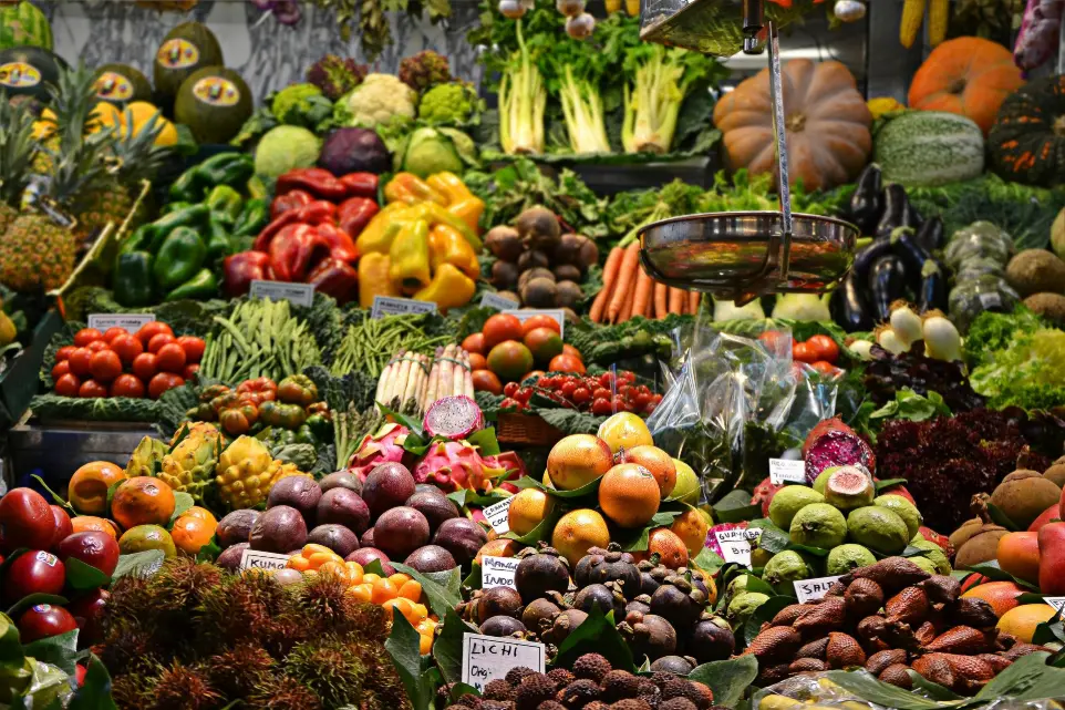 Fruits and vegetables